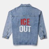 Anti ICE Out Political Activism Protest Denim Jacket (Achterkant)