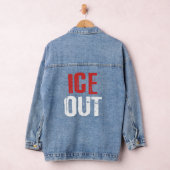 Anti ICE Out Political Activism Protest Denim Jacket (Hangar)