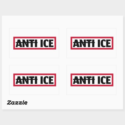 Anti ICE Rechthoekige Sticker (Vel)