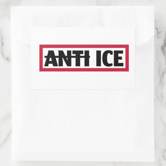 Anti ICE Rechthoekige Sticker (Tas)