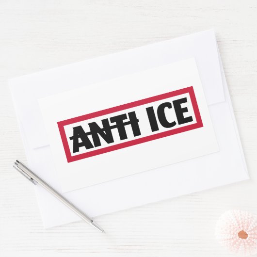 Anti ICE Rechthoekige Sticker (Envelop)