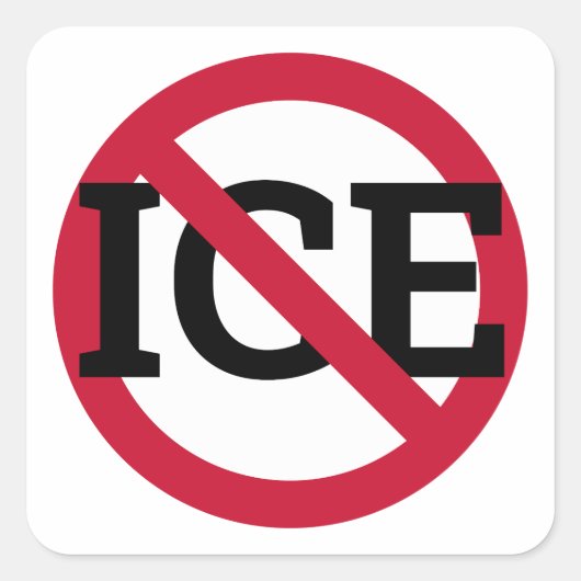 Anti-ICE-sticker Vierkante Sticker (Voorkant)