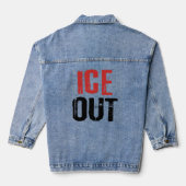 Anti-ICE-uit politieke activisme protest Denim Jacket (Achterkant)