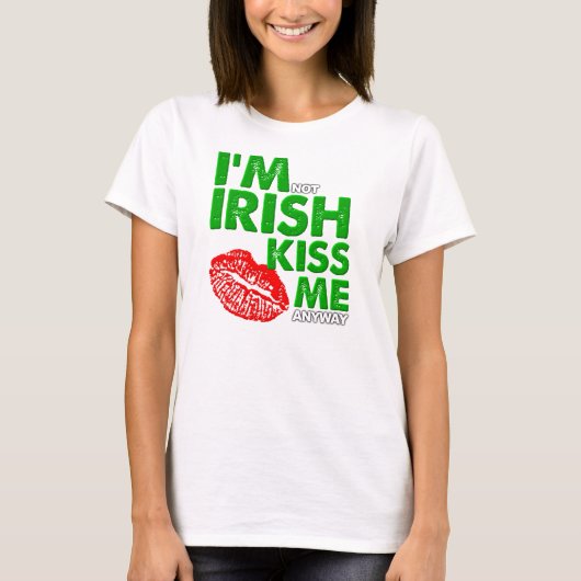 Anti-Iers Kus Grappige T-shirt (Voorkant)