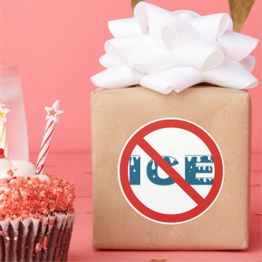 anti-ijs ronde sticker (Feest)