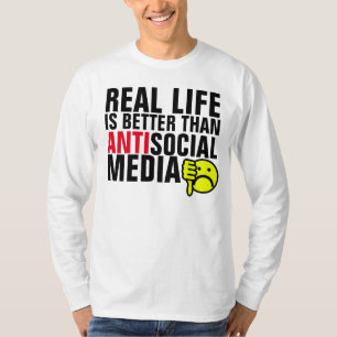 Anti (ik haat) sociale media t-shirts