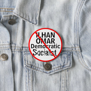 Anti-Ilhan Omar Democratische Socialist Ronde Button 7,6 Cm