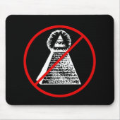 Anti Illuminati New World Order NWO Mousepad Muismat (Voorkant)