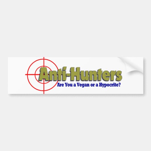 Anti-jagers Bumpersticker (Voorkant)