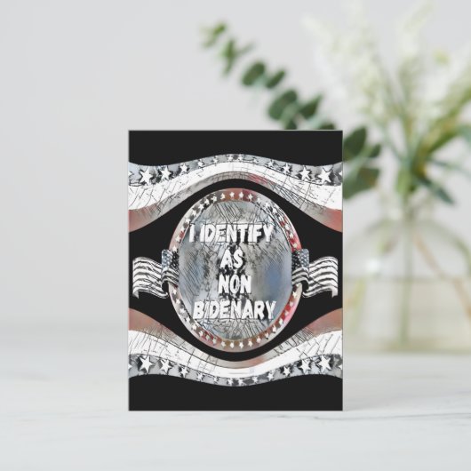 Anti Joe Biden citaat, ik identificeer me als niet Briefkaart (Staand voorkant)