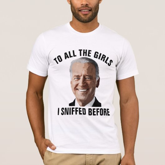 ANTI JOE BIDEN, CREEPY JOE SNIFFER T-SHIRTS (Voorkant)