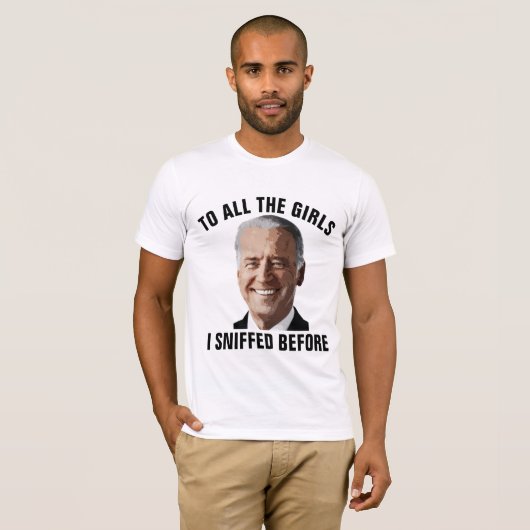 ANTI JOE BIDEN, CREEPY JOE SNIFFER T-SHIRTS (Voorkant volledig)