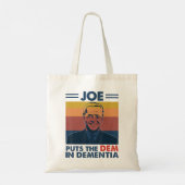 Anti Joe Biden Dementia President Parody Political Tote Bag (Achterkant)