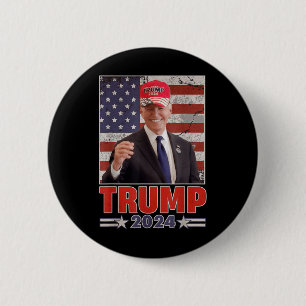 Anti Joe Biden Grappige Conservatief Donald Trump  Ronde Button 5,7 Cm