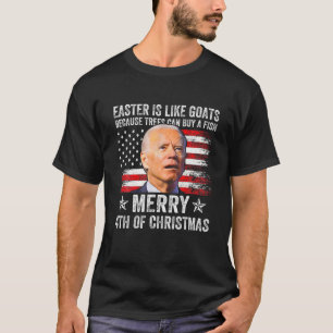 anti - Joe Biden Merry 4e kerstdag 4 juli T-shirt