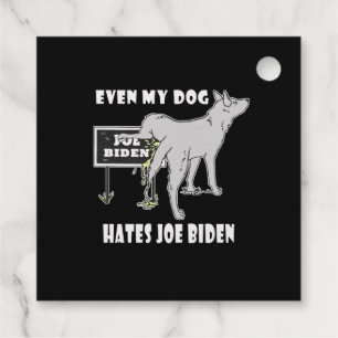 Anti Joe Biden Mijn hond haat Biden Politieke humo Bedankjes Labels