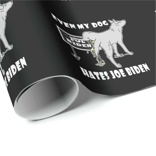 Anti Joe Biden My Dog Hates Biden Political Humor Cadeaupapier (Rol Hoek)