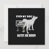 Anti Joe Biden My Dog Hates Biden Political Humor Kaart (Voorkant)