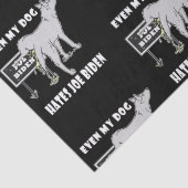 Anti Joe Biden My Dog Hates Biden Political Humor Tissuepapier (Detail)