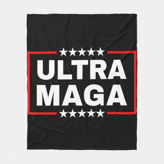 Anti Joe Biden Ultra Maga Fleece Deken (Voorkant)