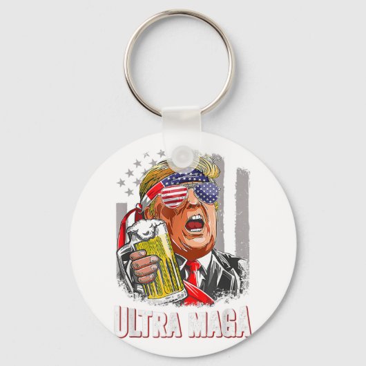 Anti Joe Biden Ultra Maga Sleutelhanger (Voorkant)