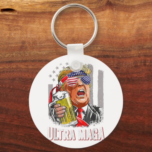 Anti Joe Biden Ultra Maga Sleutelhanger (Voorkant)