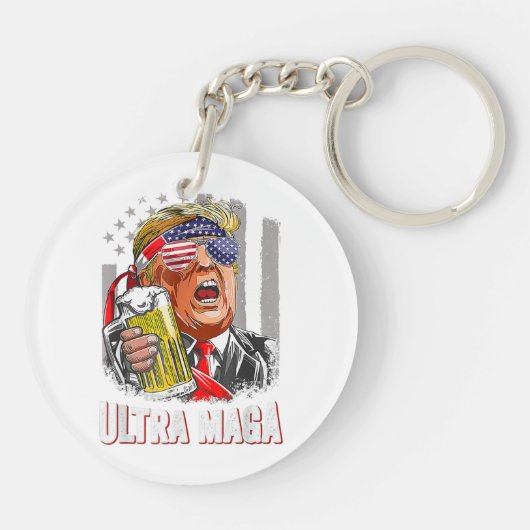 Anti Joe Biden Ultra Maga Sleutelhanger (Achterkant)