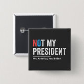 Anti Joe Biden Vierkante Button 5,1 Cm (Voorkant /achterkant)