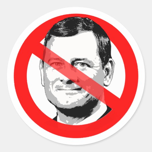 Anti-Justice John Roberts stak zijn gezicht uit Ronde Sticker (Voorkant)