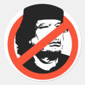 ANTI-KADHAFI RONDE STICKER (Voorkant)