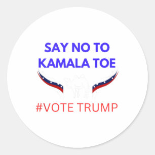 Anti Kamala Harris Ronde Sticker