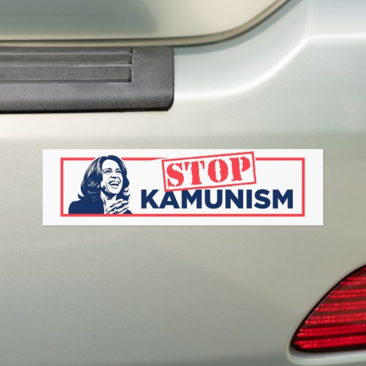 Anti-Kamala-socialisme stopt het Kamunisme Bumpersticker (Op auto)