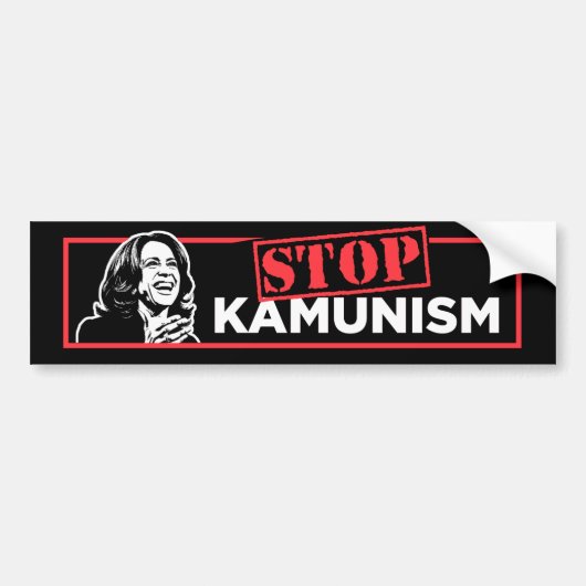 Anti-Kamala-socialisme stopt het Kamunisme Bumpersticker (Voorkant)