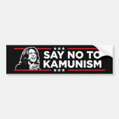 Anti-Kamala socialisme zegt nee tegen het Kamunism Bumpersticker (Voorkant)