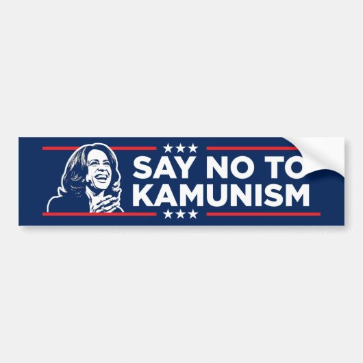 Anti-Kamala socialisme zegt nee tegen het Kamunism Bumpersticker (Voorkant)
