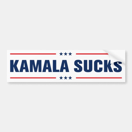 Anti-Kamunisme Kamala Sucks Bumpersticker (Voorkant)