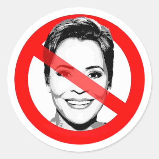 Anti Kari Lake doorgestreept gezicht Ronde Sticker (Voorkant)