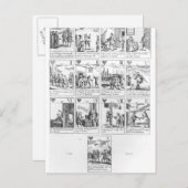 Anti-katholieke speelkaarten ter herdenking van briefkaart (Voorkant / Achterkant)