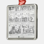 Anti-katholieke speelkaarten ter herdenking van metalen ornament (Links)