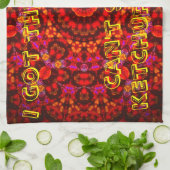 "Anti-Ketchup" mandala theedoek (Gevouwen)