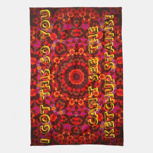 "Anti-Ketchup" mandala theedoek (Verticaal)