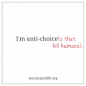 Anti-keuzes die mensen doden sticker (Voorkant)