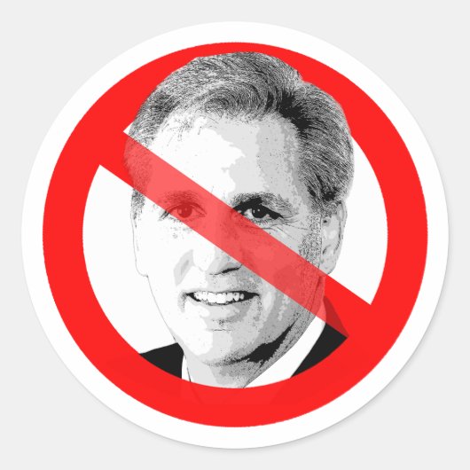 Anti Kevin McCarthy Crossed uit gezicht Ronde Sticker (Voorkant)