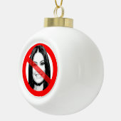 Anti Kimberly Guilfoyle gekruist gezicht Keramische Bal Ornament (Rechts)