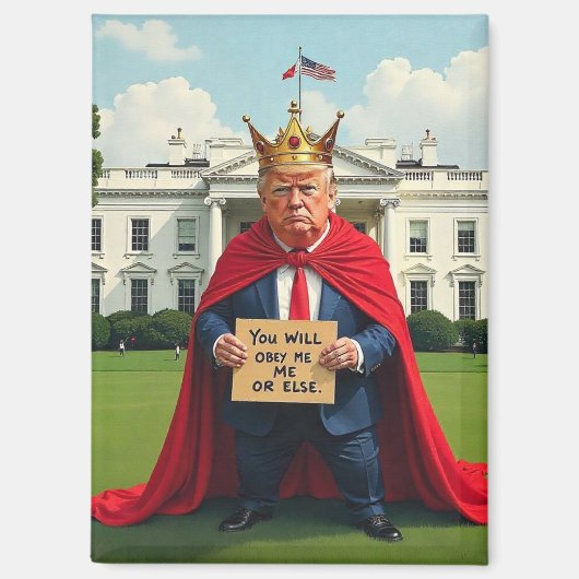 Anti-King Trump Magneet (Voorkant)