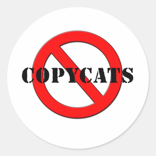 Anti-koperkatten Ronde Sticker (Voorkant)