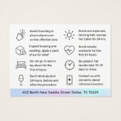 Anti-Kreukinjecties Nazorg Kaart (Achterkant)