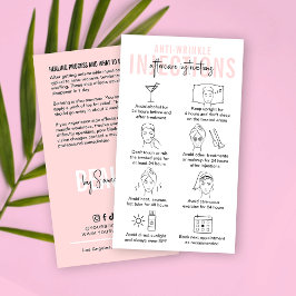 Anti-kreukinjecties Nazorginstructies Visitekaartje