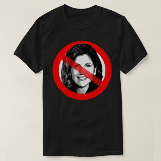 Anti Kristi Noem doorgestreept gezicht T-shirt (Design voorkant)