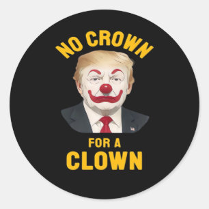 Anti-Kroon Voor Een Clown Ronde Sticker